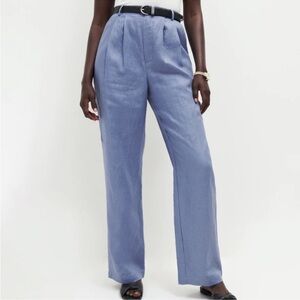 Reformation Mason Linen Pant Blue